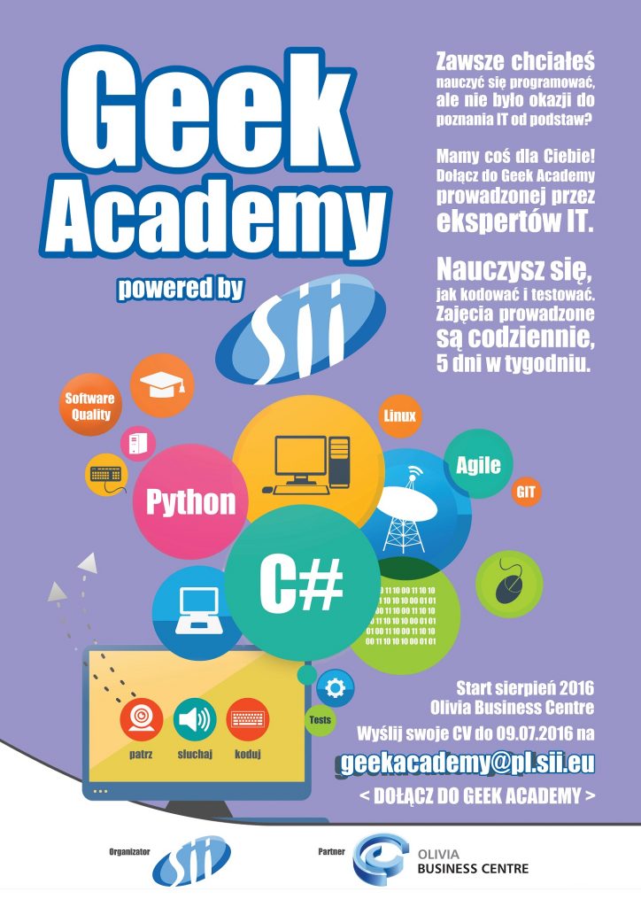 Geek Academy 2016 plakat promo-s